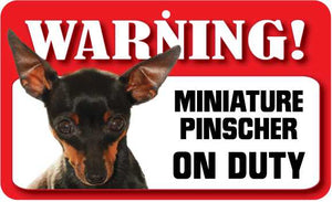 Miniature Pinscher Pet Sign