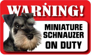 Miniature Schnauzer Pet Sign