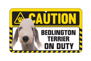 Bedlington Terrier Caution Sign