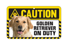 Load image into Gallery viewer, Golden Retriever Caution Sign