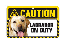 Load image into Gallery viewer, Labrador Yellow Caution Sign