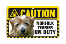 Load image into Gallery viewer, Norfolk Terrier Caution Sign