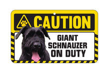 Load image into Gallery viewer, Schnauzer (Giant) Caution Sign