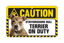 Load image into Gallery viewer, Staffordshire Bull Terrier Caution Sign