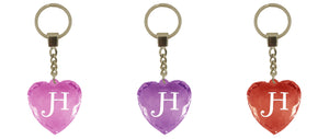 HK031-HK125 Diamond Heart Keyrings - Names and Letters