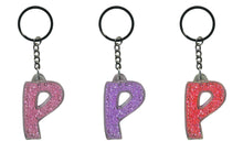 Load image into Gallery viewer, Initial P Itzy Glitzy Keyring
