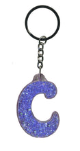 Load image into Gallery viewer, Initial C Blue Itzy Glitzy Keyring