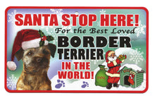 Load image into Gallery viewer, Border Terrier Santa Stop Here Pet