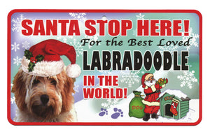 Labradoodle Santa Stop Here Sig