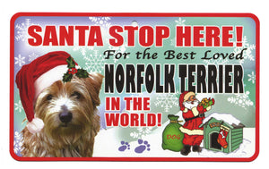 Norfolk Terrier Stop Here Sign