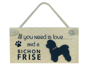 Bichon Frise Wooden Pet Sign