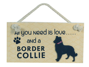 Border Collie Wooden Pet Sign