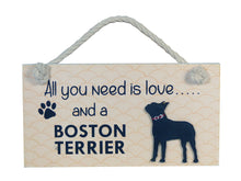 Load image into Gallery viewer, Boston Terrier Wooden Pet Sign
