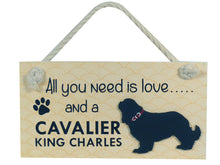 Load image into Gallery viewer, Cavalier Wooden Pet Sign