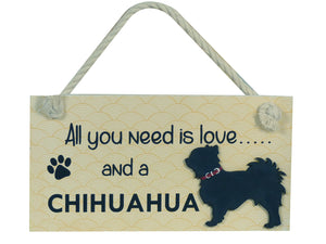 Chihuahua Long Wooden Pet Sign