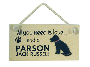 Parson Jack Russell Wooden Pet Sign