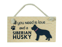 Load image into Gallery viewer, Siberian Huskey Wooden Pet Sign