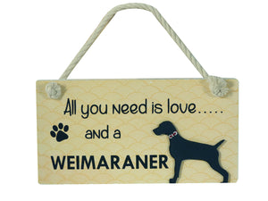 Weimaraner Wooden Pet Sign