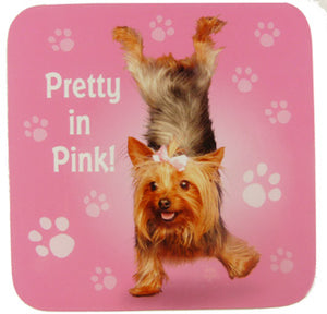 YP030 - Pretty In Pink Yoga Pet Coaster