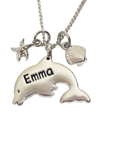 Load image into Gallery viewer, DPN052-DPN128 Dolphin Necklaces - Names
