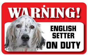 English Setter Pet Sign