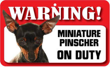 Load image into Gallery viewer, Miniature Pinscher Pet Sign