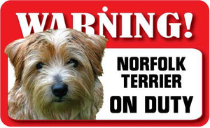 Norfolk Terrier Pet Sign