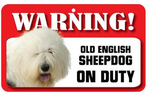 Old English Sheepdog Pet Sign