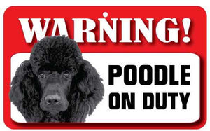 Poodle (Black) Pet Sign