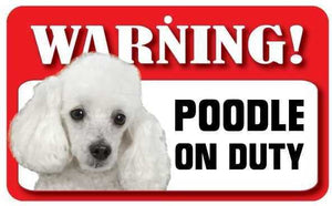 Poodle (White) Pet Sign