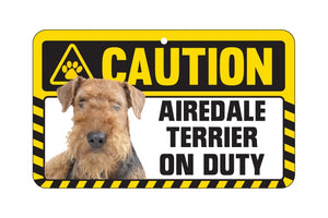 Airedale Terrier Caution Sign