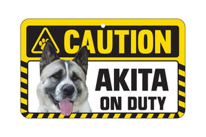 Akita Caution Sign