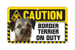 Border Terrier Caution Sign