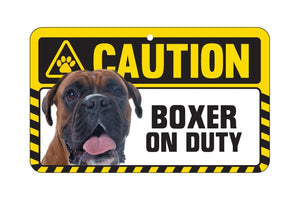 Boxer Caution Sign