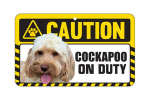 Cockerpoo Caution Sign