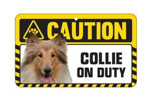 Collie (Rough) Caution Sign