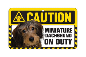 Dachshund Wire Caution Sign