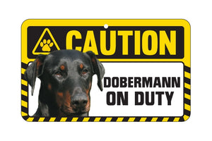 Dobermann Caution Sign