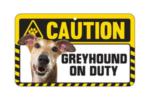 Greyhound Caution Sign