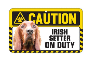 Irish Setter Caution Sign