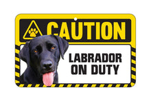 Load image into Gallery viewer, Labrador Black Caution Sign