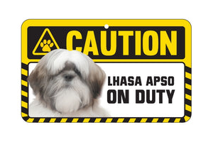 Lhasa Apso Caution Sign