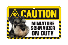 Load image into Gallery viewer, Miniature Schnauzer Caution Sign