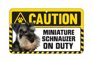 Miniature Schnauzer Caution Sign