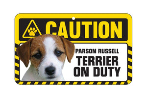 Parson Russell Terrier Caution Sign