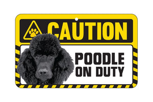 Poodle (Black) Caution Sign