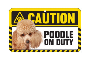 Poodle (Toy) Caution Sign