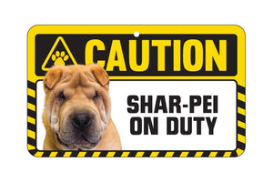 Shar Pei Caution Sign