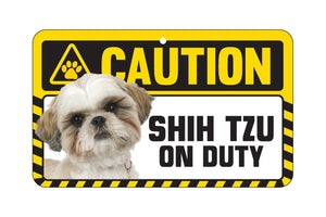Shih Tzu Caution Sign