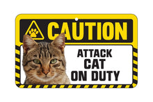Load image into Gallery viewer, Tabby Cat Caution Sign